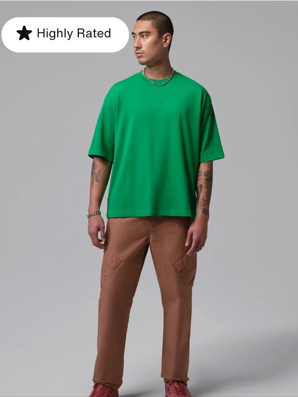Nike Jordan Flight Essentials Oversized T-Shirt ~ Green IB7345-310 Men’s: L *NWT